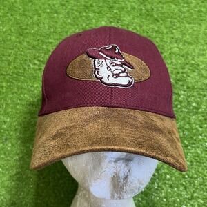 Vintage Texas A&M Hat 90s One SZ Aggie Alt Logo Ol' Sarge Maroon Suede "leather"